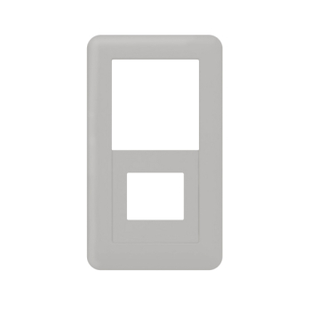 Jワイドスリム スイッチ・コンセントプレート スイッチ+1口 (シルバー)